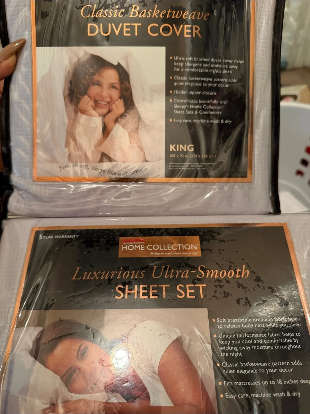 NEW Home Collection Gray King Sheet Set & Duvet Bundle-Smooth Luxurious Bedding